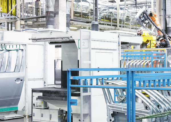 Factory robotic arms and parts